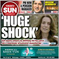 Portada de The Toronto Sun (Canada)