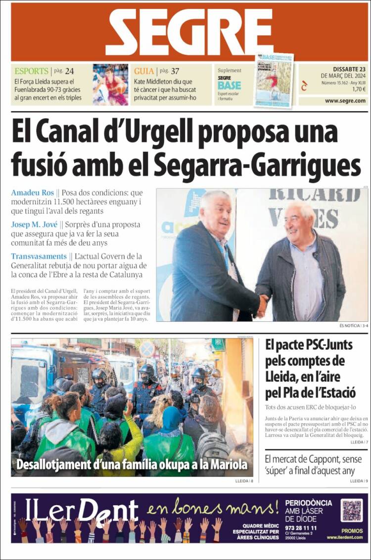 Portada de Segre (España)