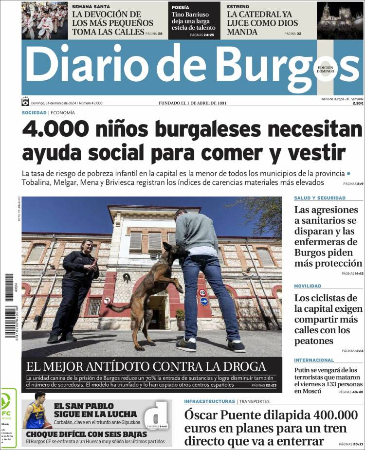 Portada de Diario de Burgos (España)