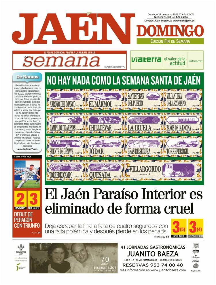 Portada de Diario Jaén (España)