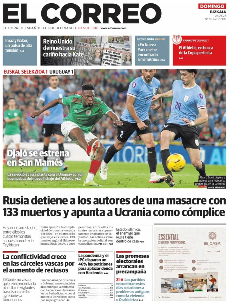 Portada de El Correo (España)