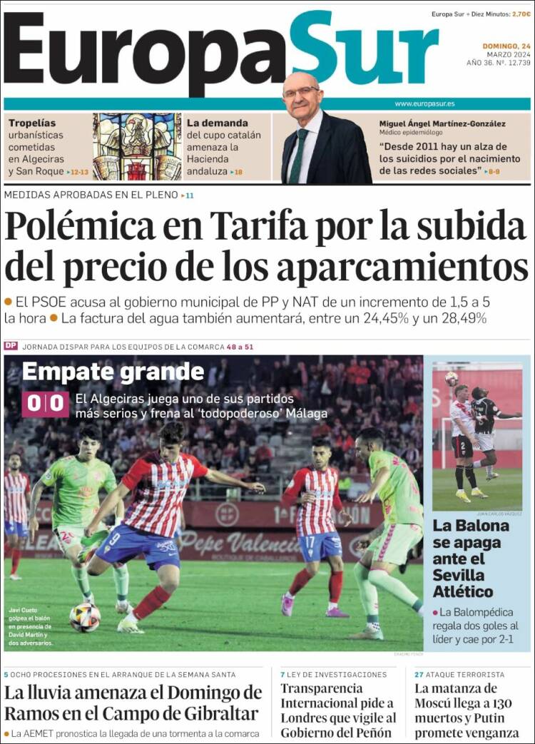 Portada de Europa Sur (España)