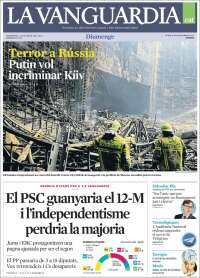 Portada de La Vanguardia (España)