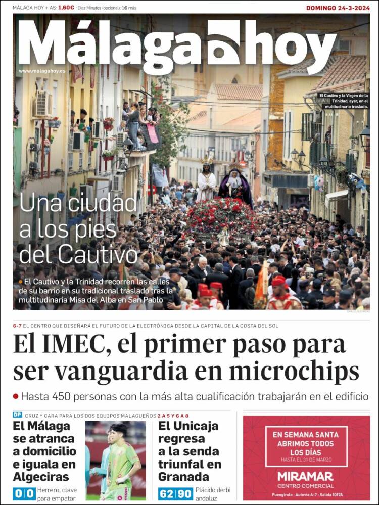 Portada de Málaga Hoy (España)