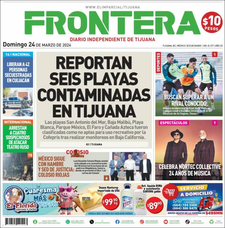 Portada de Frontera (México)