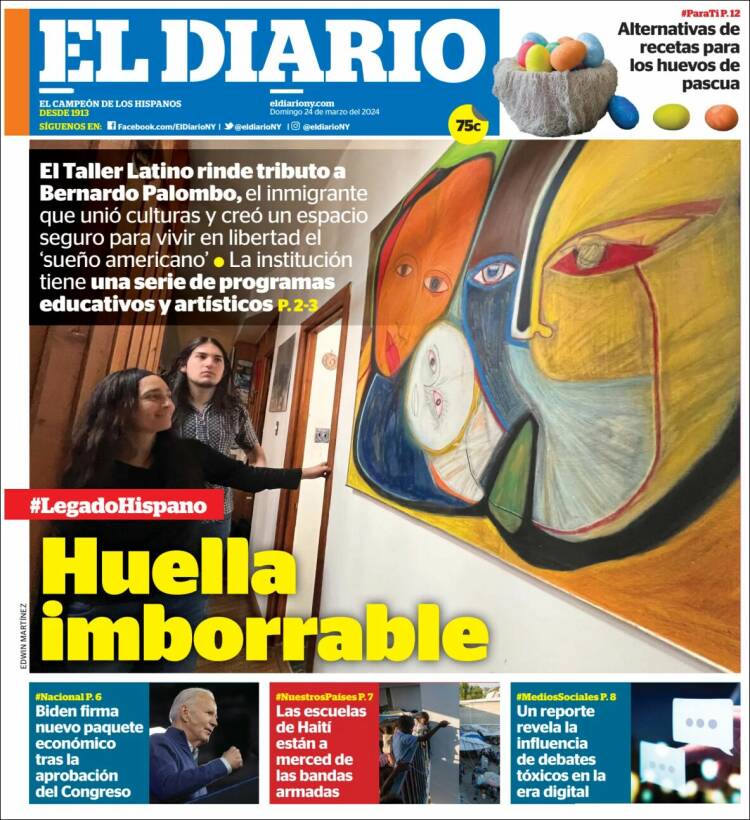 Portada de El Diario NY (USA)