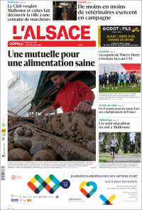 Portada de Journal L'Alsace (Francia)