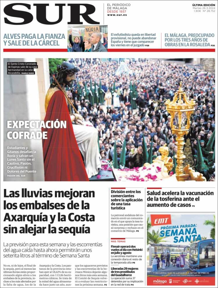 Portada de Diario el Sur (España)