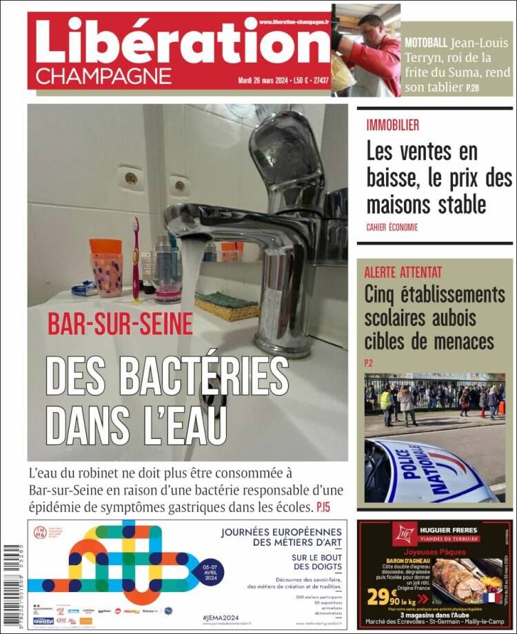 Portada de Libération Champagne (Francia)