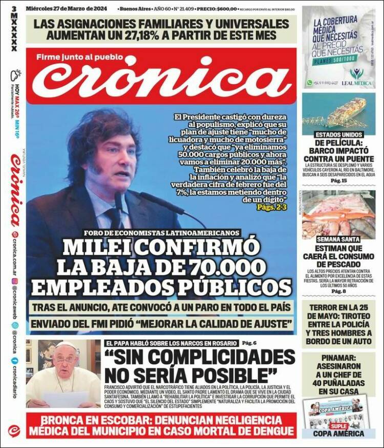 Portada de La Voz del Chaco (Argentina)