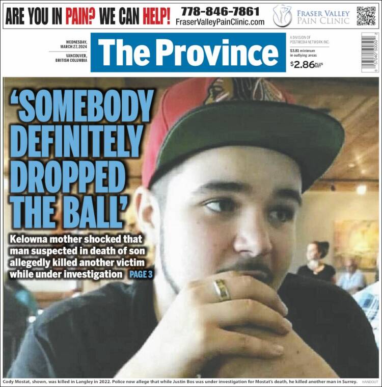 Portada de The Province (Canadá)