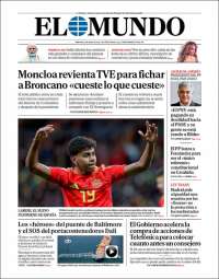 Portada de El Mundo (España)