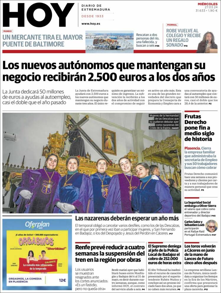 Portada de Hoy - Badajoz (España)