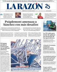 Portada de La Razón (Spain)