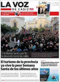 Portada de La Voz de Cádiz (España)