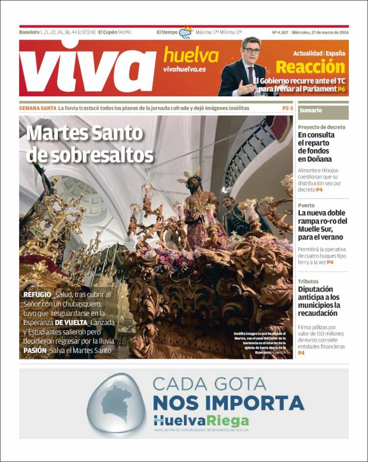 Portada de Viva Huelva (España)