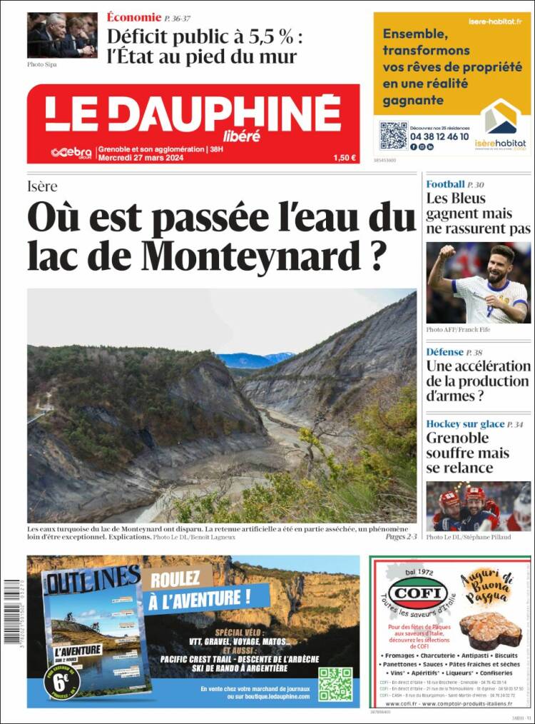 Portada de Le Dauphiné Libéré (Francia)