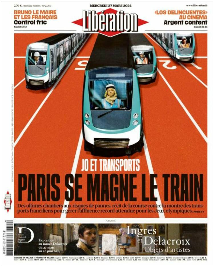 Portada de Libération (Francia)
