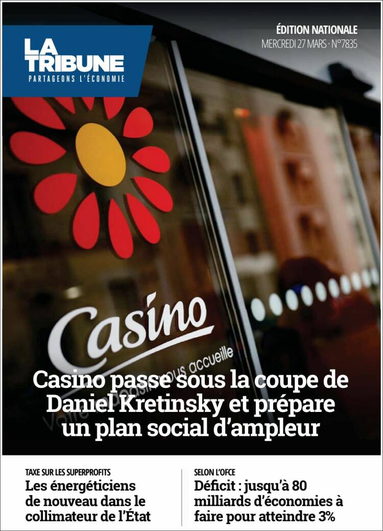 Portada de La Tribune (Francia)