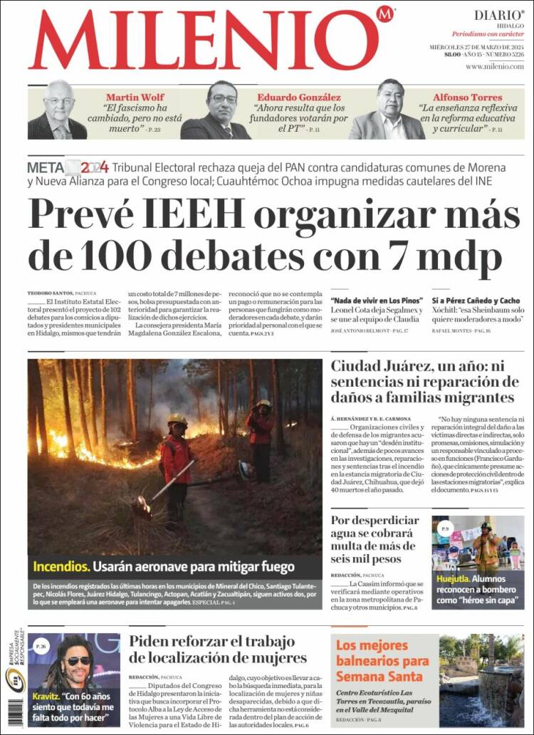 Portada de Milenio de Hidalgo (M&eacute;xico)
