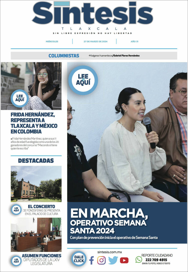 Portada de Síntesis de Tlaxcala (M&eacute;xico)