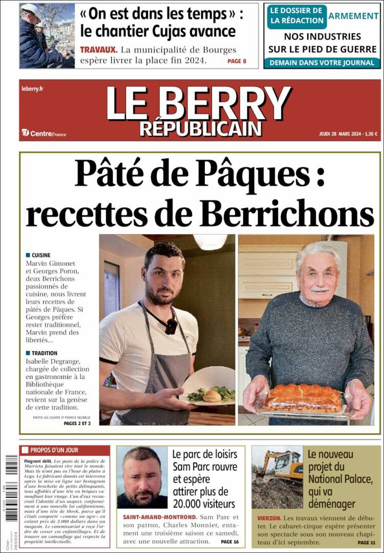 Portada de Berry Republicain (Francia)