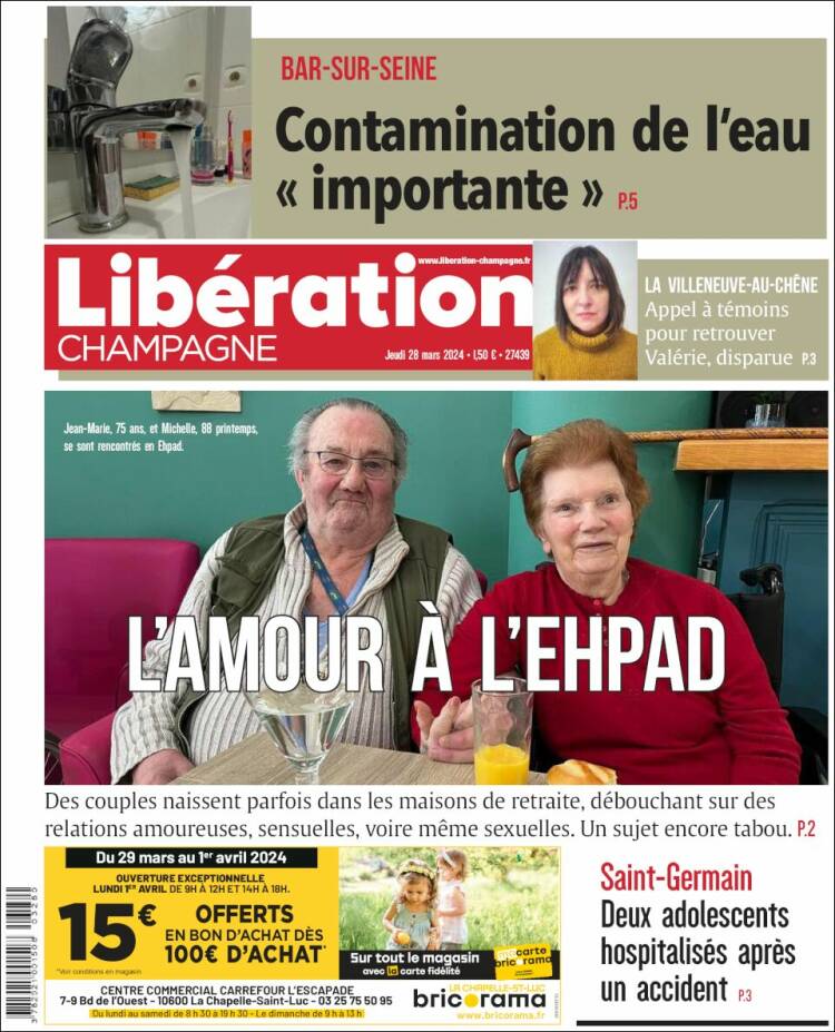 Portada de Libération Champagne (Francia)