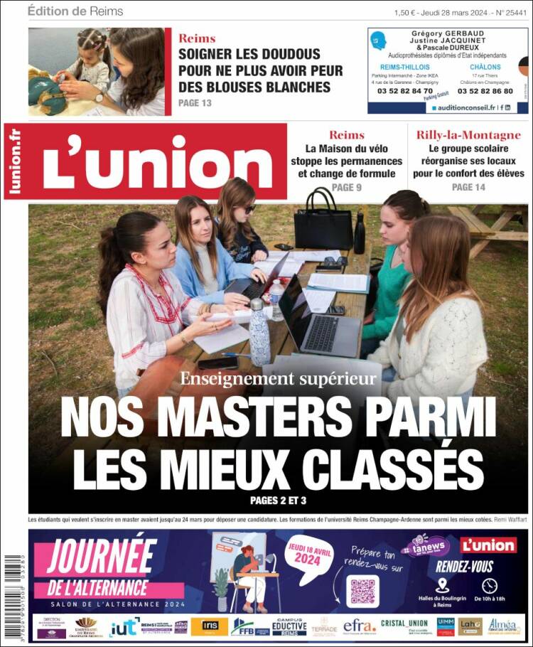 Portada de L'Union (Francia)