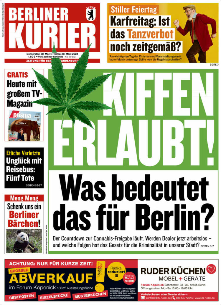 Portada de Berliner Kurier - Startseite BK (Alemania)