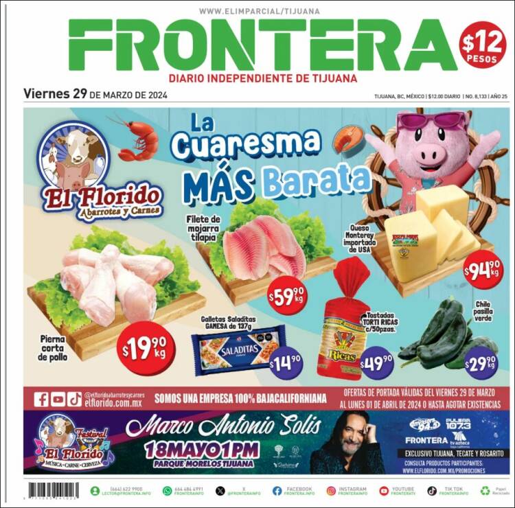 Portada de Frontera (México)