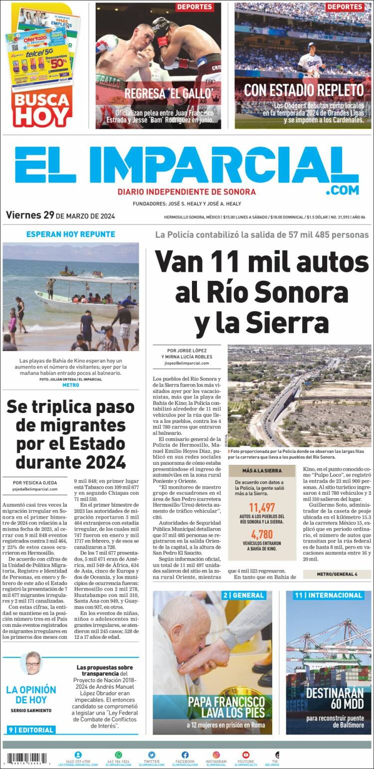 Portada de El Imparcial (México)