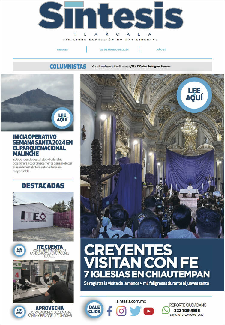 Portada de Síntesis de Tlaxcala (México)