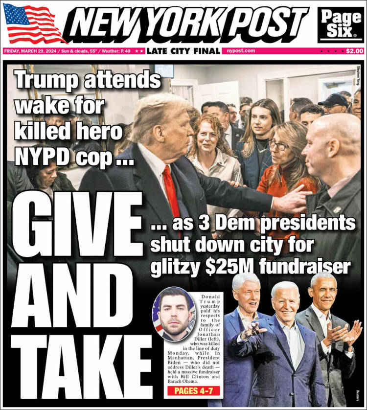 Portada de New York Post (USA)