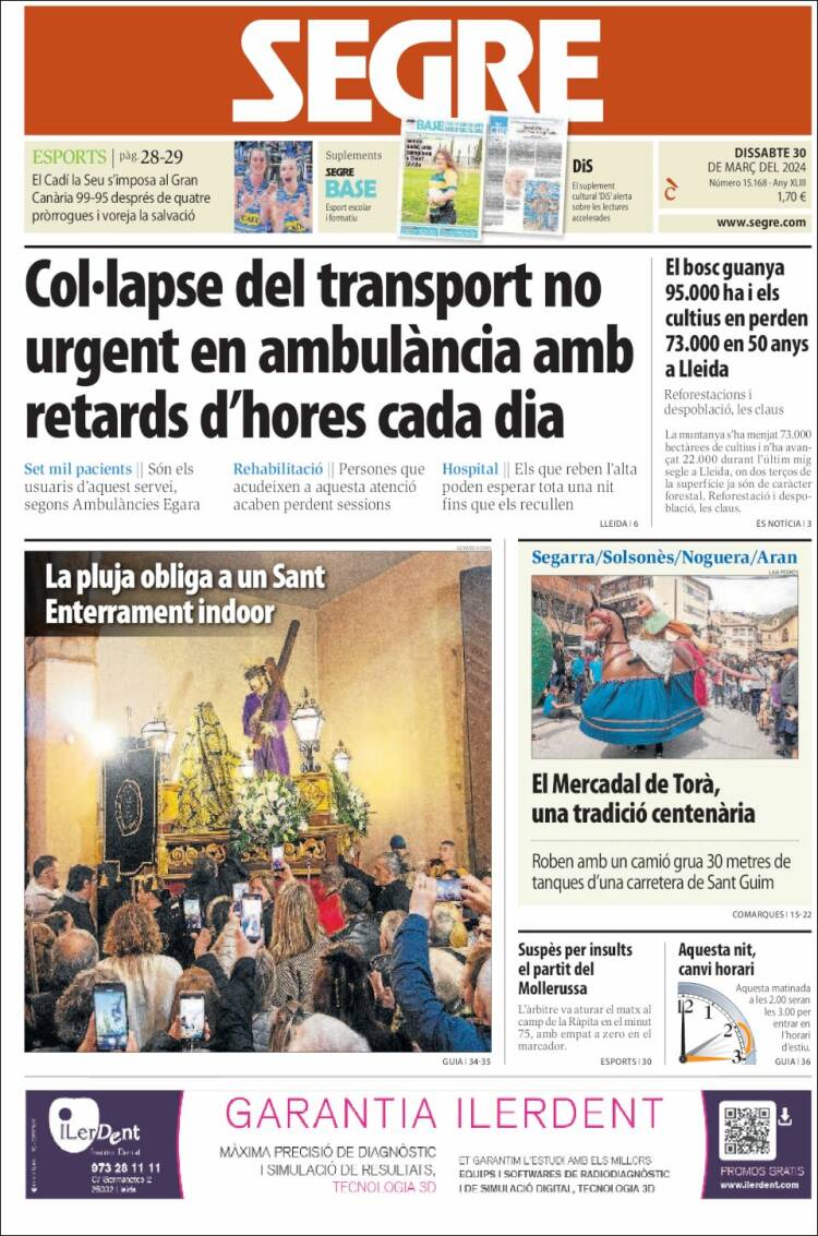Portada de Segre (España)