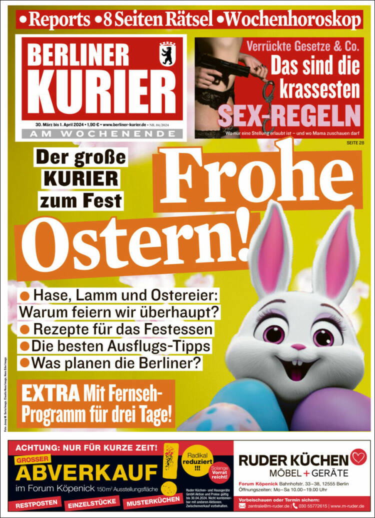 Portada de Berliner Kurier - Startseite BK (Alemania)