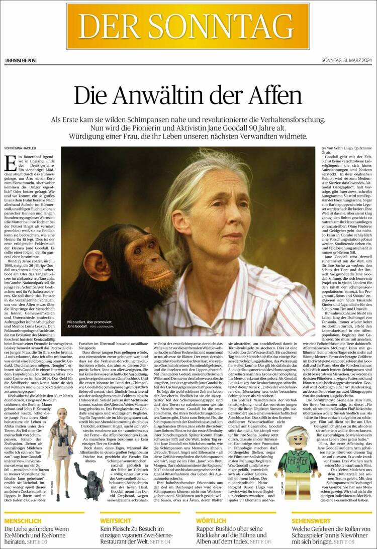 Portada de Rheinische Post (Alemania)