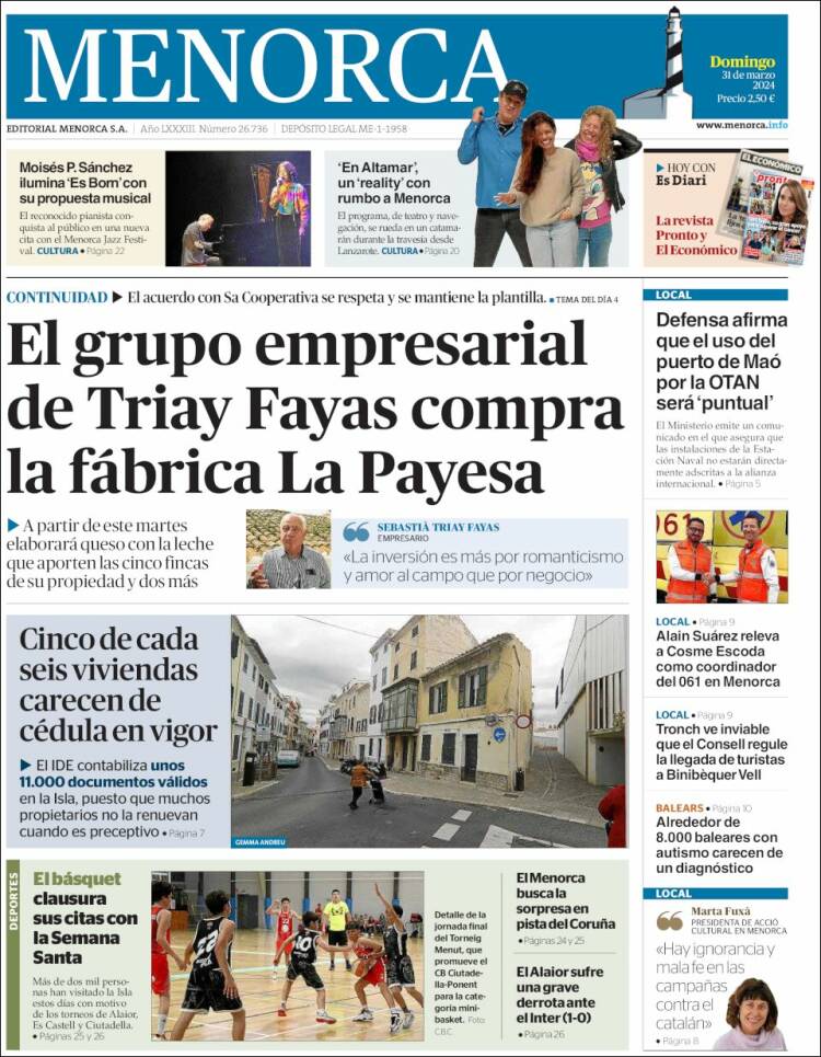 Portada de Menorca - Diario Insular (España)