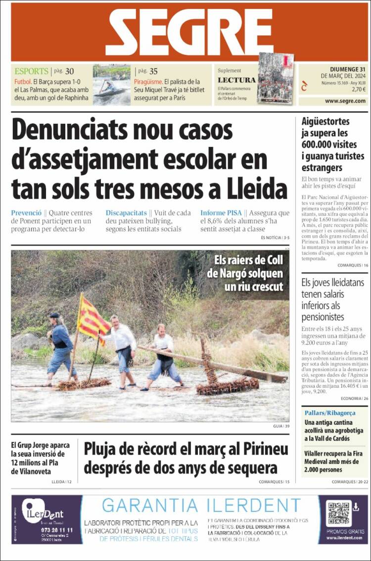 Portada de Segre (España)