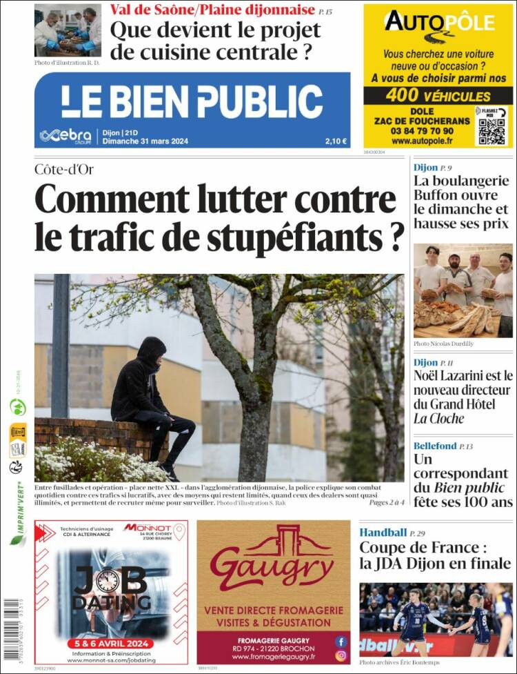 Portada de Le Bien Public (Francia)