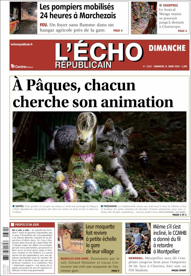Portada de L'Echo Républicain (Francia)