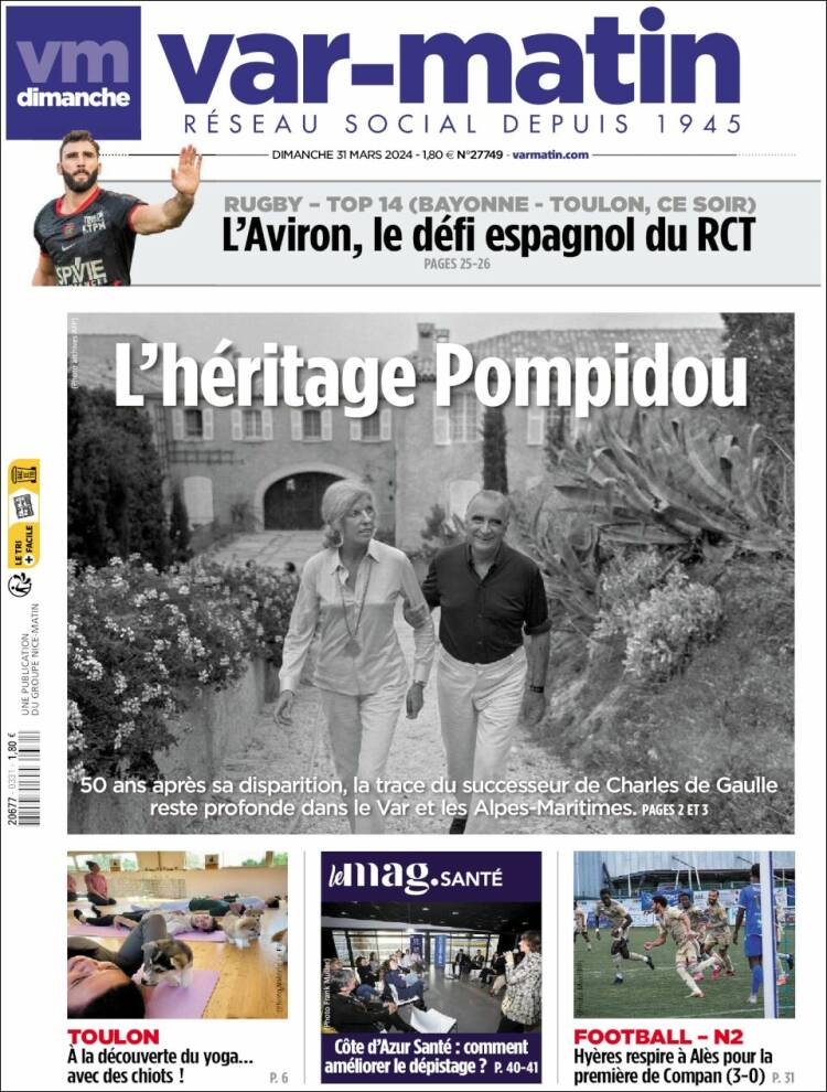 Portada de Var-Matin (Francia)
