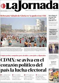 Portada de La Jornada (México)