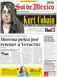 Portada de El Sol de México (México)