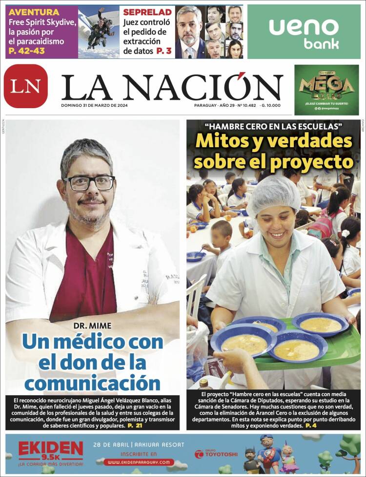 Portada de La Nación (Paraguay)