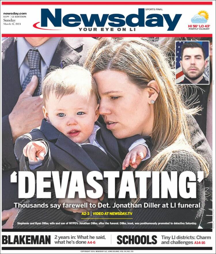 Portada de Newsday (USA)