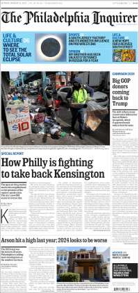 Portada de Philadelphia Inquirer (USA)