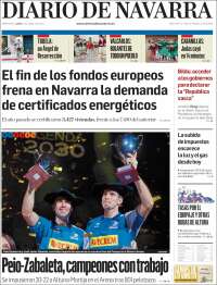 Portada de Diario de Navarra (España)