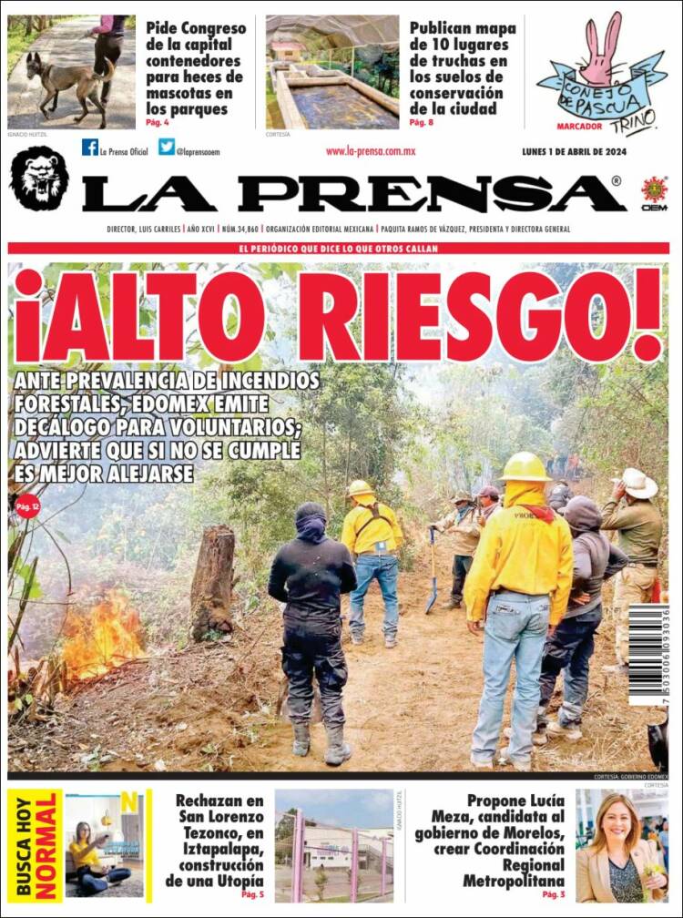 Portada de La Prensa (M&eacute;xico)