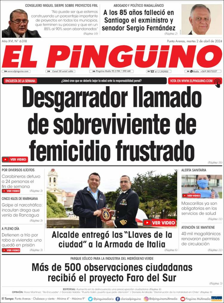 Portada de El Pingüino (Chile)