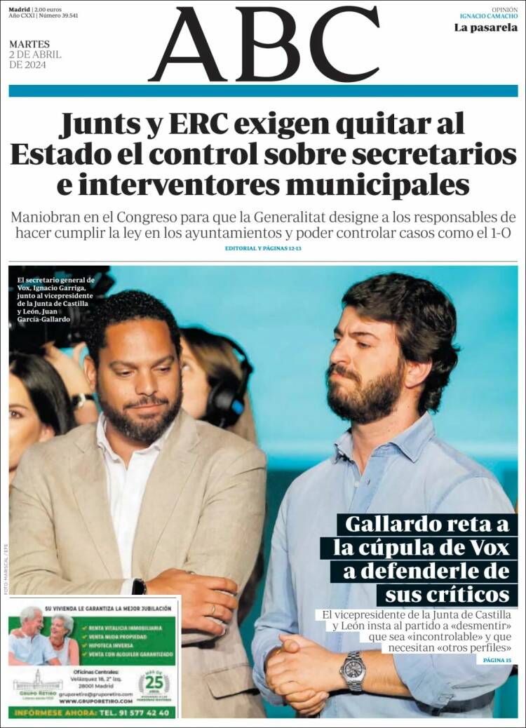 Portada de ABC (España)